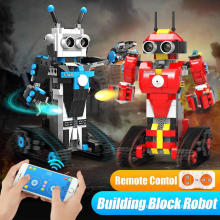 kids 359pcs DIY educational plastic toy rc robot building blocks with battery